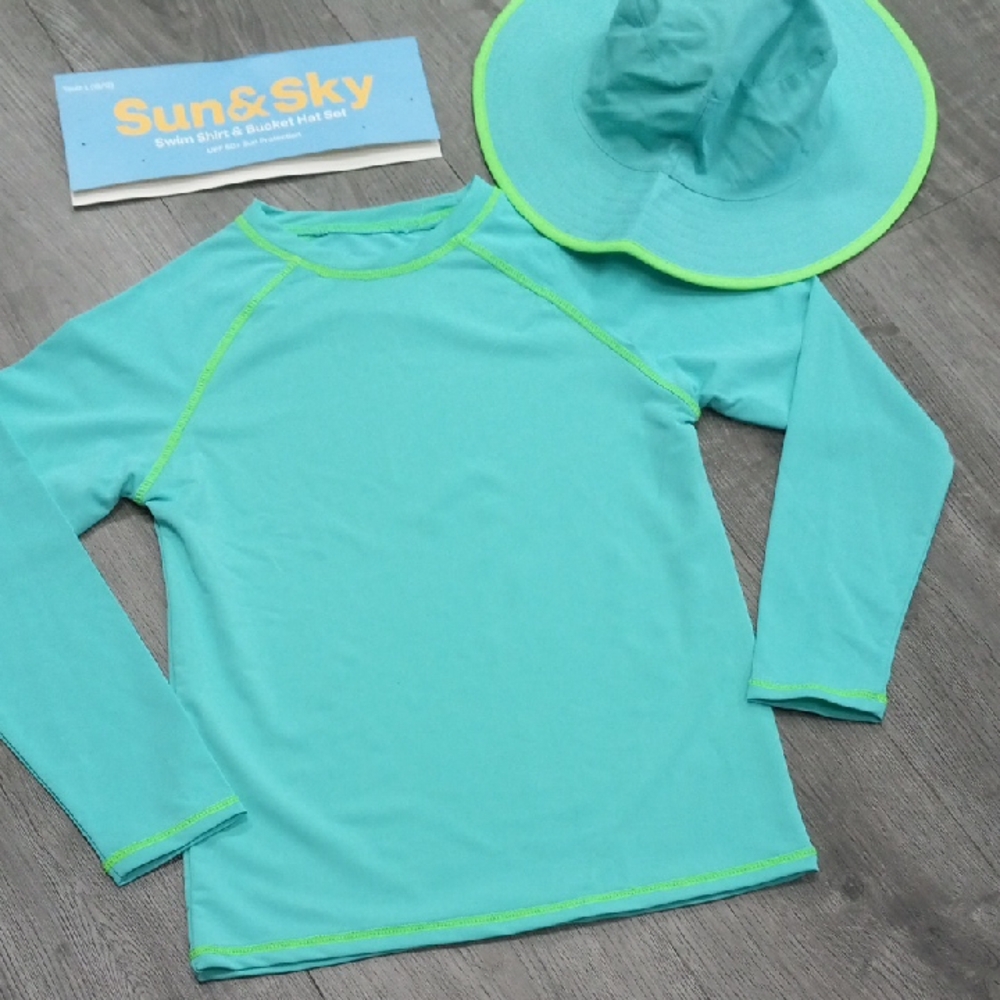 Sun & Sky - UNISEX  Kids Swim Set - Blue/Green